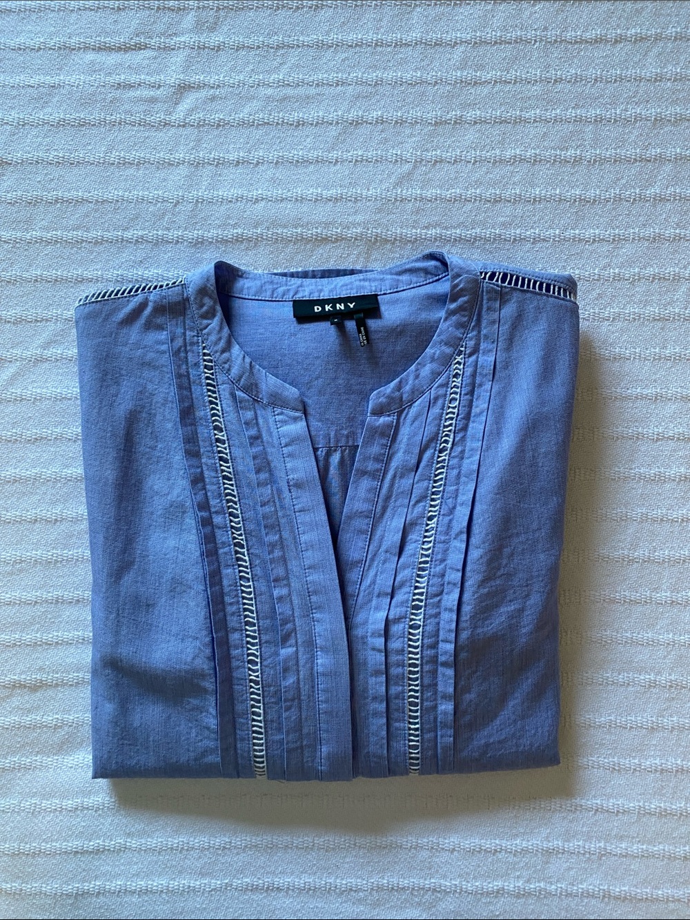 DKNY Blouse with Contrast Trim